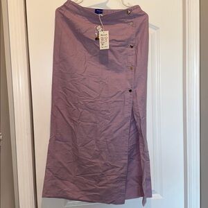 Madewell x Lisa says gah midi slit skirt